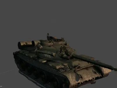 T-55A MAIN BATTLE TANK 3D model
