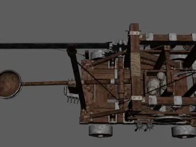 Trebuchet Low-poly 3D model