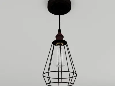 Industrial pendant lamp 1 3D model
