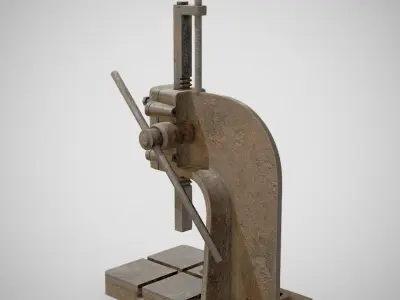 Precision Bench Press - Generic 01 Rusty Low-poly 3D model