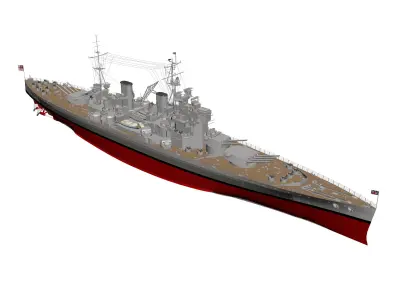 King George Battleship 3D model