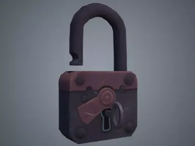 Padlock Low-poly 3D model Low-poly 3D model