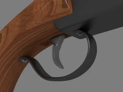 Sawed-off shotgun - Class Code 3D model