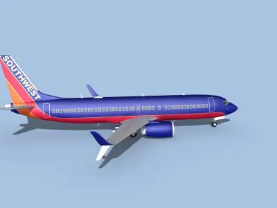 Boeing 737-800 Max Southwest 3D model