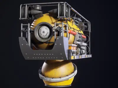 Remotely Operated SRS - Submarine Rescue System NATO PBR 3D model