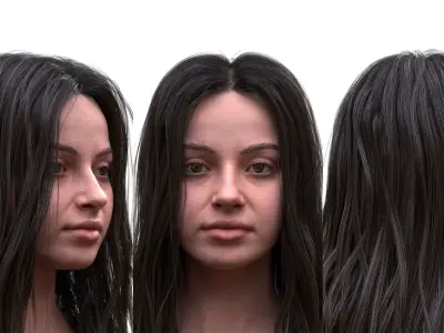 Womans Head 3D model