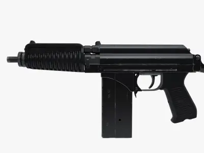 Compact assault rifle 9A91 3D model