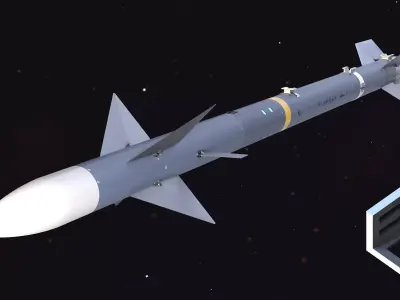 I-Derby ER  Long Range Air-to-Air Missile 3D model