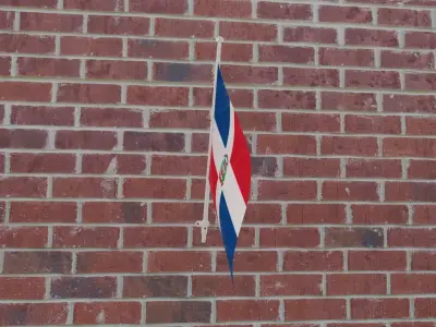 Flag of the Dominican 3D model