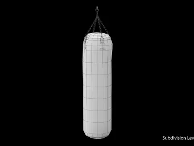 Punching Bag Red Generic Low-poly 3D model
