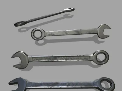 wrench Low-poly 3D model 20