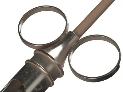 Vintage Medical Syringe with Injection 3D model