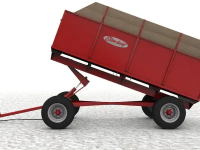 Stan Hoist 6x12 Barge Wagon 3D model