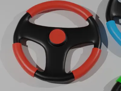 Steering Wheel 3D model by 3dModelGarage