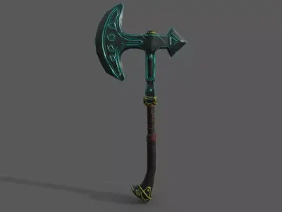 Nordic axe - PBR Low-poly 3D model