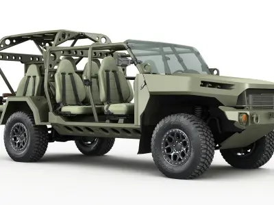 Chevy Colorado ZR2 military ISV collection 3D model