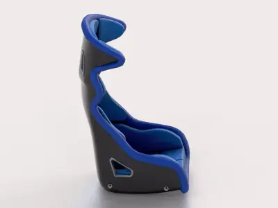 Racing Sport Seat V01 Blue Low-poly 3D model