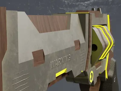 revolver Free low-poly 3D model purchase