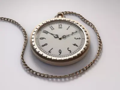 Antique Pocket Watch 3D model