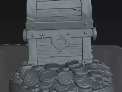 Mimic Chompy Treasure Mimic 32mm Cute Fantasy STL 3D print model