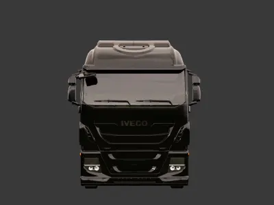 3D SEMI-TRUCK QUALITY MODEL WITH DETAILS    Low-poly 3D model