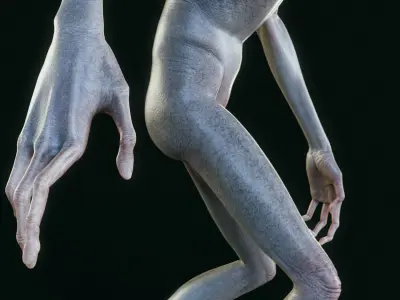  Humanoid Grey Alien - Rigged 