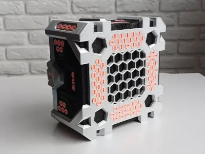 Sci-Fi Challenge Gift Box Puzzle Container with 162 Bolts 3D print model