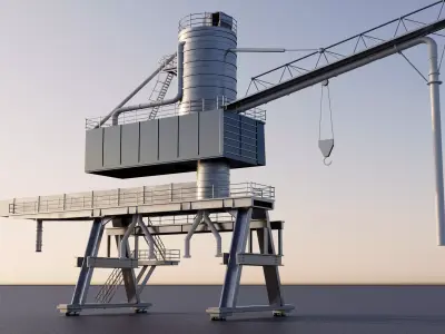 Port Grain Machine 3D model