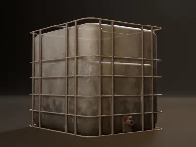 Liquid Tank  Low-poly 3D model