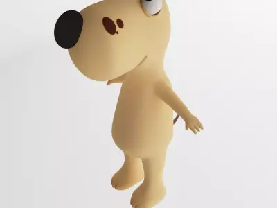 cartoon dog 3D model order
