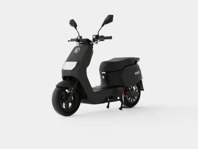 Matte Black Scooter Low-poly 3D model