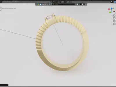 Zenith Solitaire Ring 3D Model Low-poly 3D model