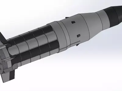 Saturn Water Rocket Free 3D print model
