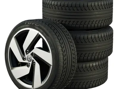 Volkswagen wheels 3D model by zifir3d