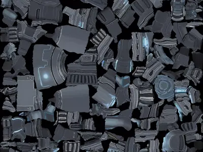 Futuristic Realistic Gun 3D model