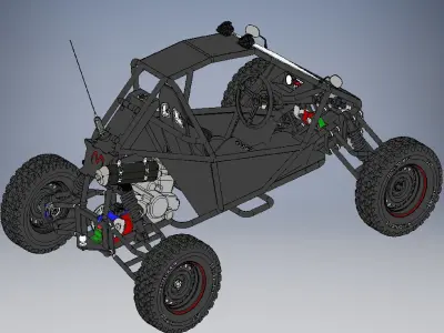 kart cross 250cc off road vehicle 3D model