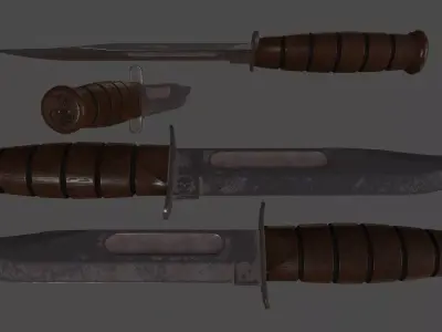 knife 8 Low-poly 3D model