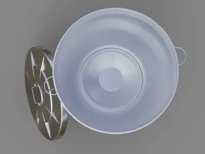 Dustbin 3 plastic bowl 3D model