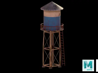 Water Tank Low-poly 3D model buy