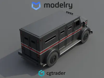 Cash Transport Vehicle 3D model buy