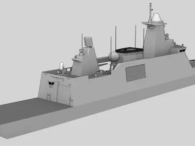 FFG Bhumibol Adulyadej class DW-3000F Low-poly 3D model