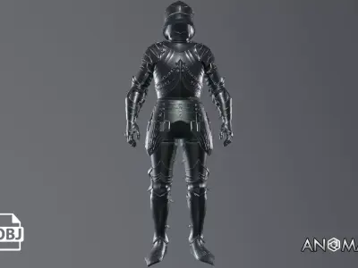 medieval knight 3D model purchase