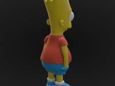 Bart Simpson 3D printable model 3D print model