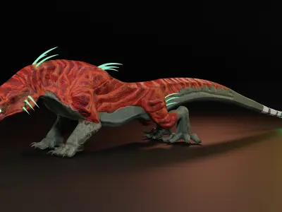 Creature Tiger Free low-poly 3D model