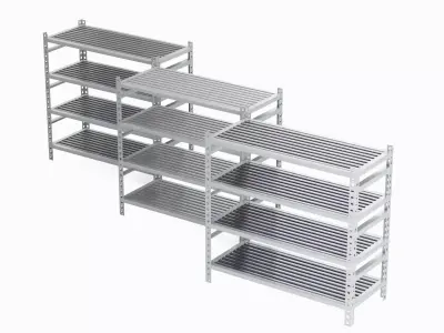 Metal Shelf Set B 3D model