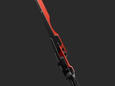 low poly sword Low-poly 3D model 3