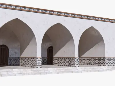 Islamic Architecture Arched Building 3D model