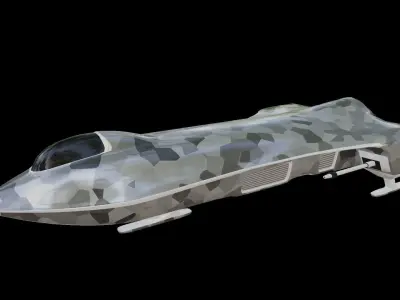 Sci-Fi Military Spaceship - Rebel G4 3D print model