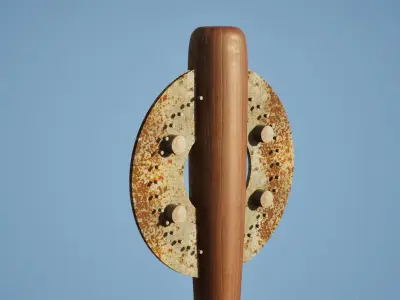 Baseball Bat With Disc brake Low-poly 3D model
