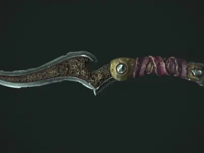 Undead dagger Low-poly 3D model
